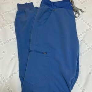 Figs Zamora Jogger Scrub Pants Womens Small Tall Ceil Blue Technical Collection